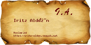 Iritz Aldán névjegykártya